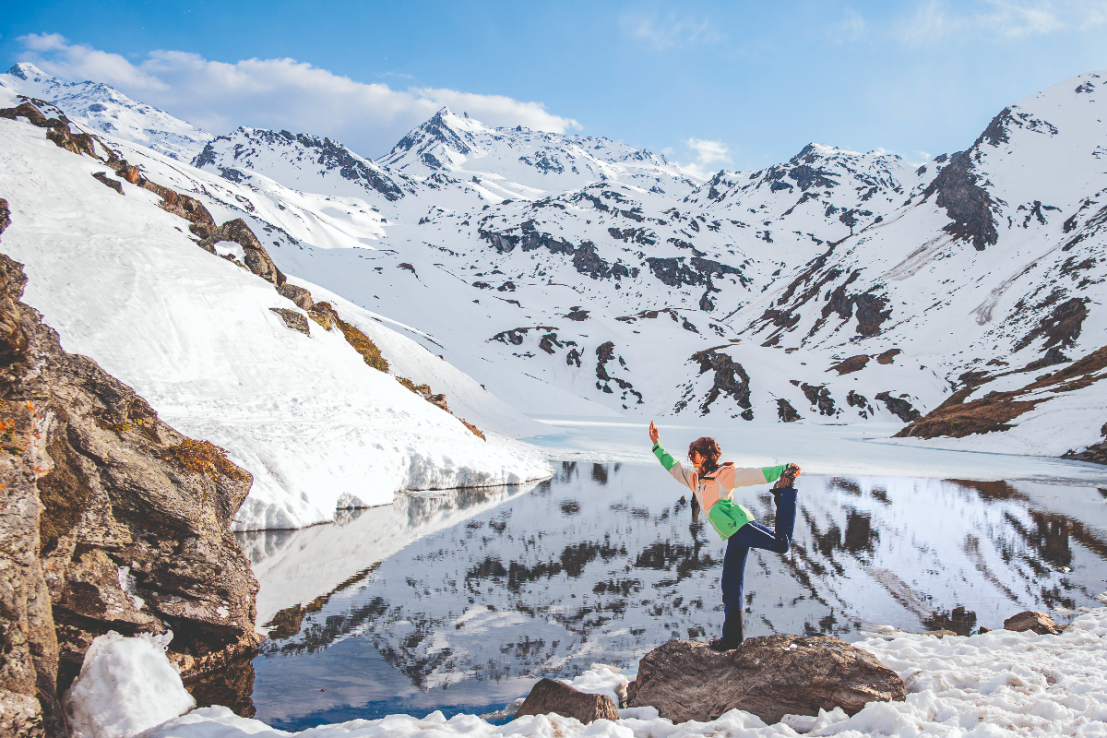 A ski holiday with a wellness twist: downward dogs on the mountain