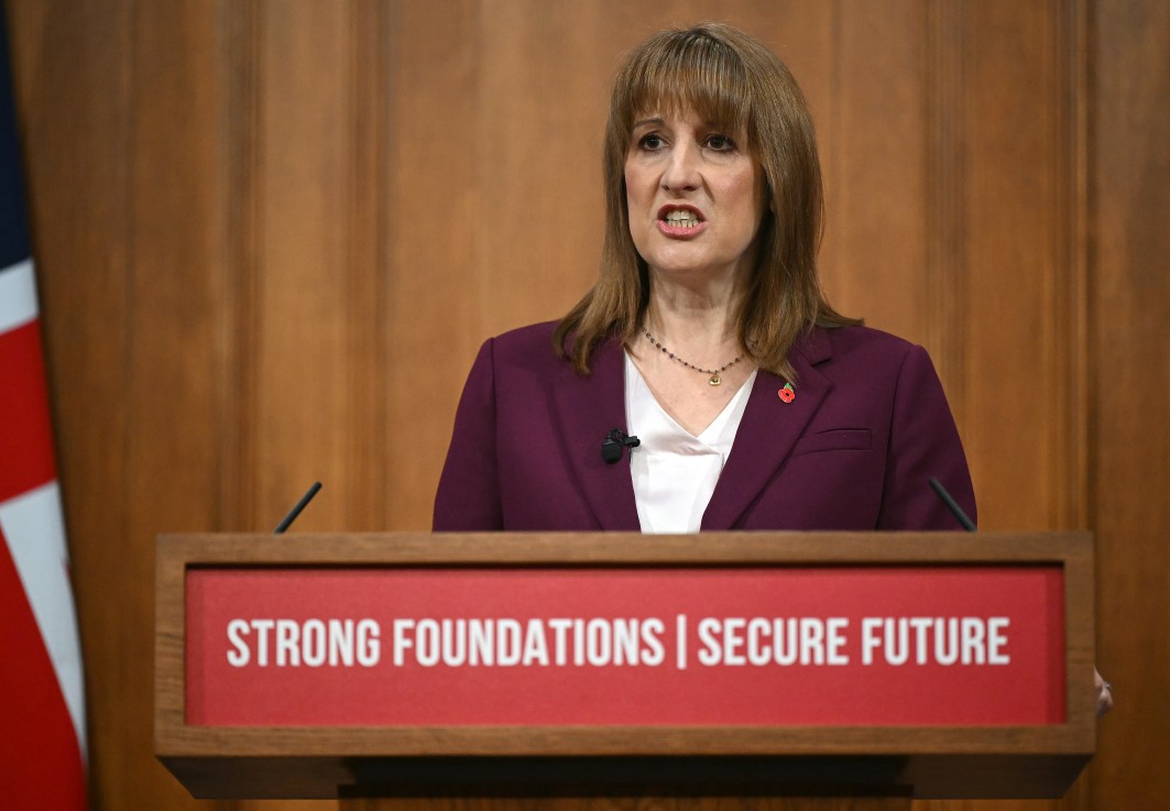 Chancellor Rachel Reeves gives a speech in Downing Street. Justin Tallis/PA Wire