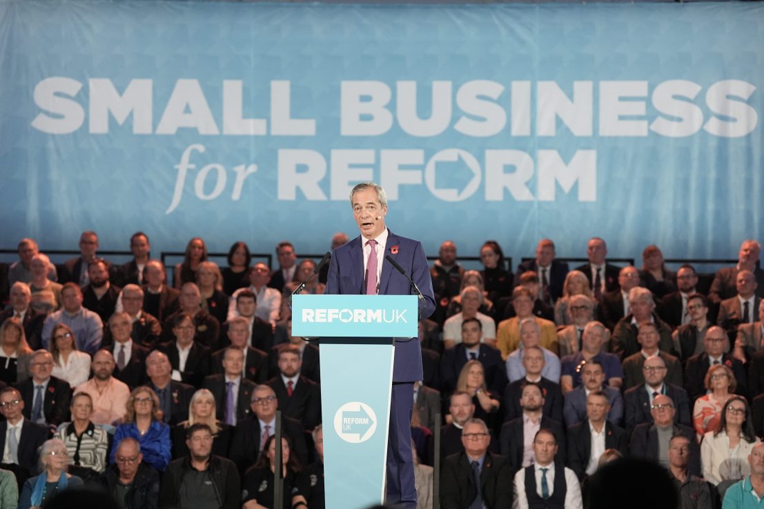 Nigel Farage made an appeal to small business owners. Stefan Rousseau/PA Wire