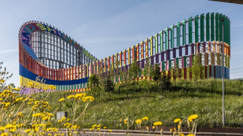 Brent Cross Town Primary Substation during daytime, showcasing modern infrastructure and sustainable energy solutions.
