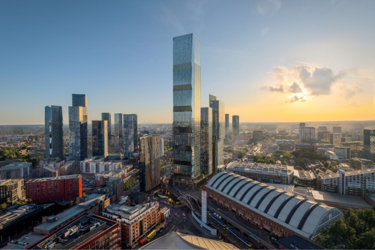 Aerial view of Viadux2 development project showcasing modern architecture and urban landscape in Eleven EXT05 area.