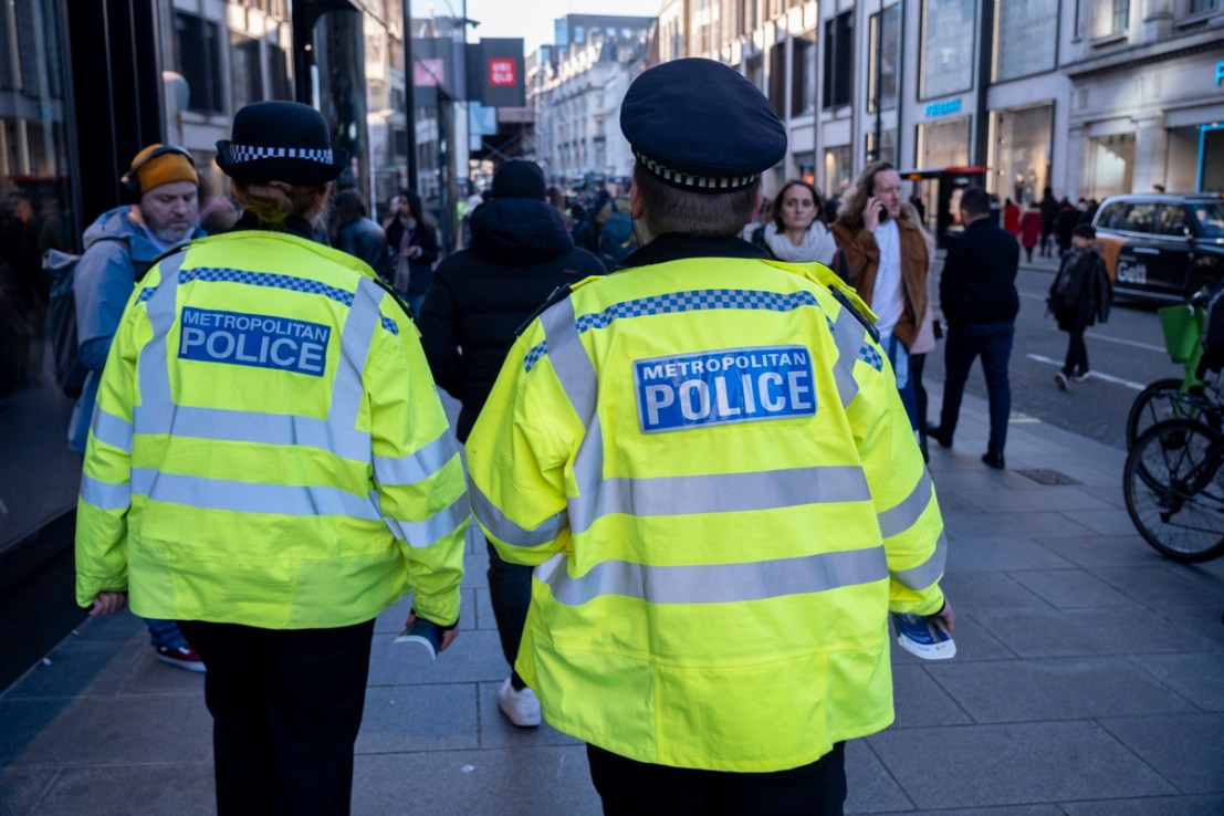 Met Police on Oxford Street. Photo by Mike Kemp/In Pictures via Getty Images