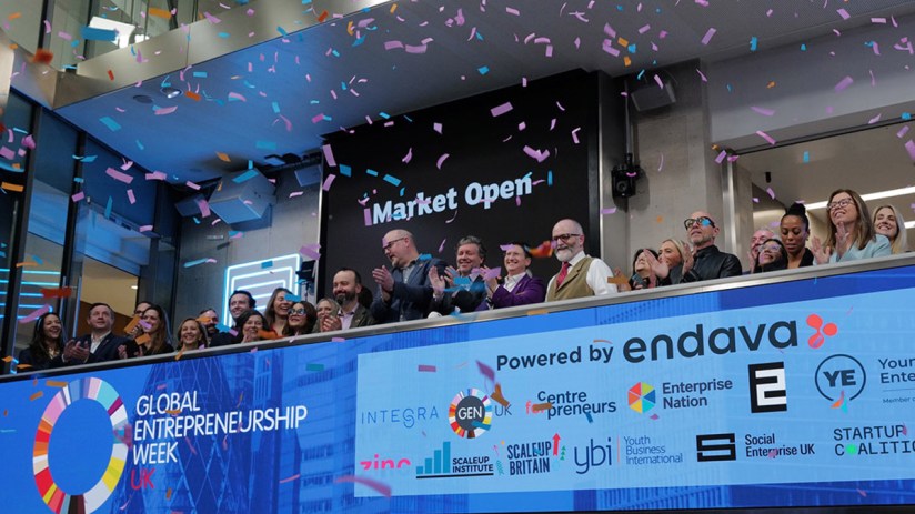 LSE campus bustling with activity during Global Entrepreneurship Week UK 2025, showcasing innovation and collaboration