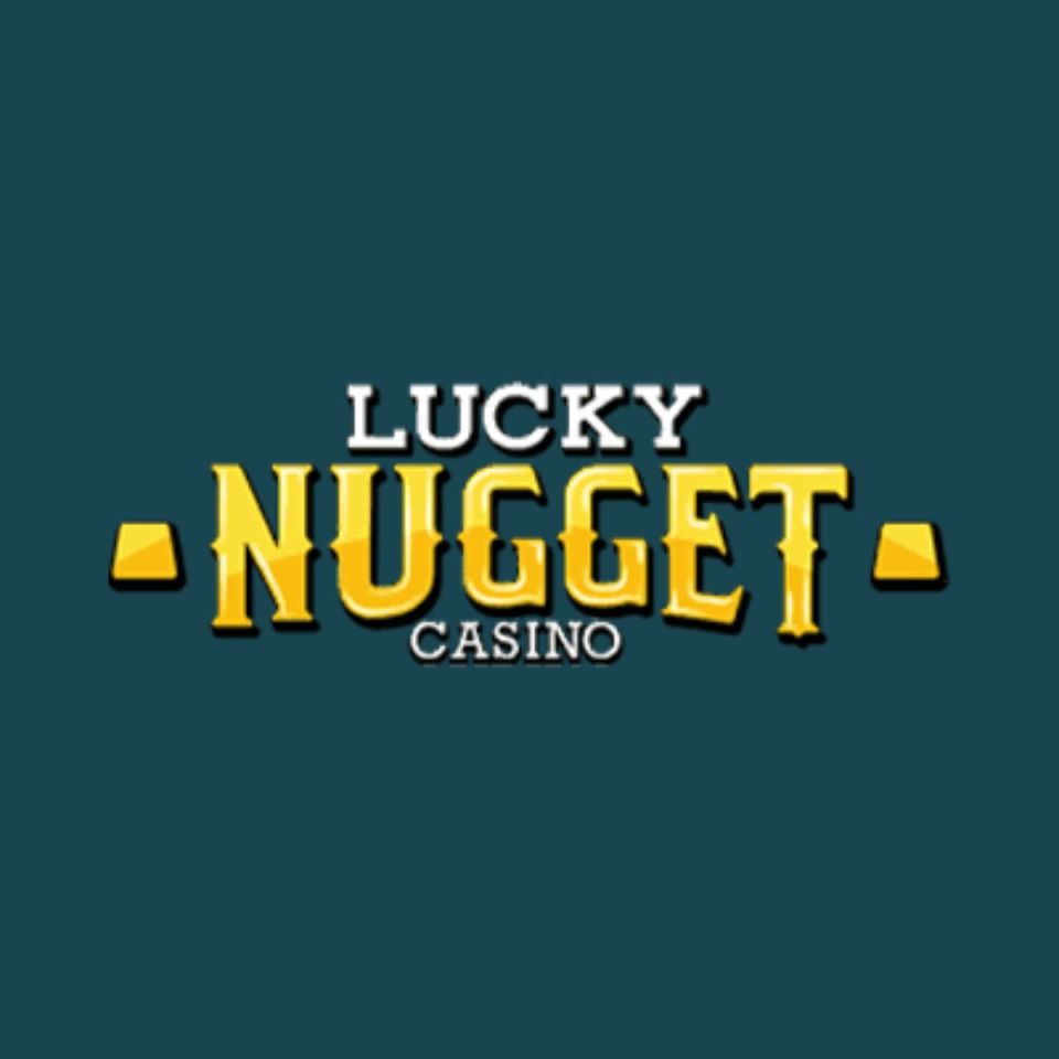 Lucky Nugget Casino logo featuring a golden nugget with a sleek, modern design, symbolizing luxury and gaming excitement