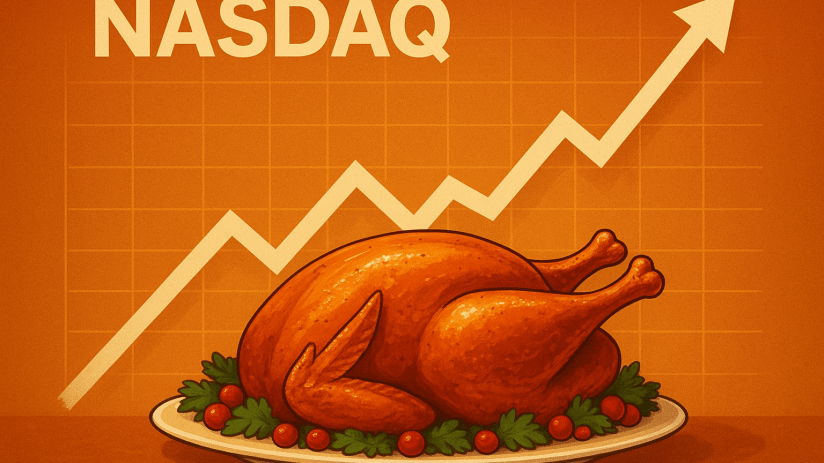 Thanksgiving market bustling with shoppers exploring festive stalls under twinkling lights and vibrant autumn decorations