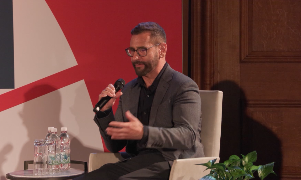 Cary Sawhney speaking at Opportunity for Growth panel discussion, addressing strategies for business development and innov...