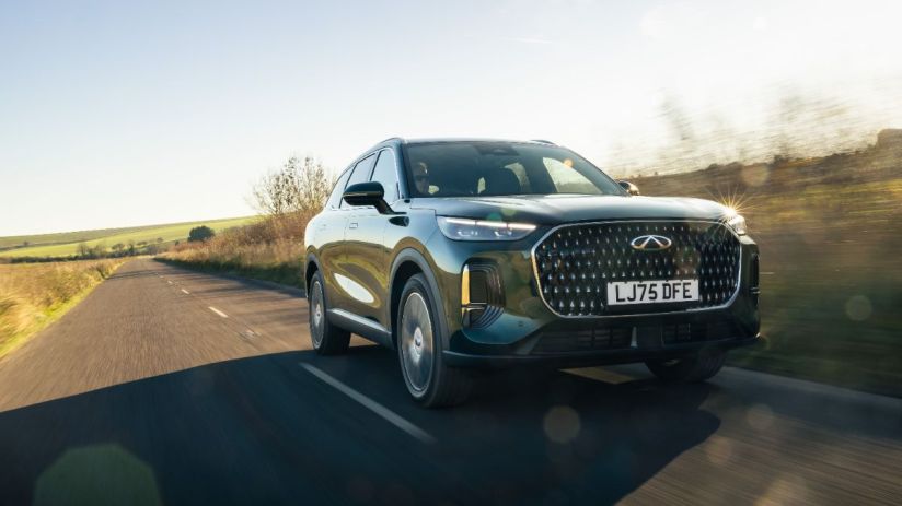 Chery Tiggo 9 SUV exterior design showcasing sleek lines and modern features in a press kit release image