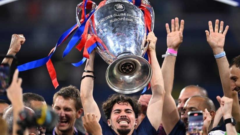 Breaking news event with reporters gathered at a press conference podium, microphones in focus, capturing urgent announcem...