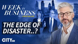 Business week in review: financial crisis looming, economic instability signs, market volatility, and corporate challenges.