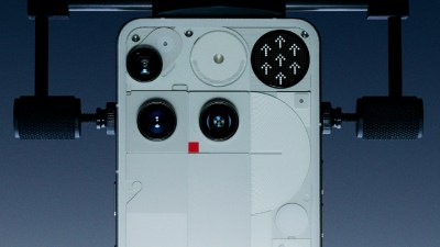 Nothing Phone 1 showcasing its transparent back design and unique LED light interface, representing innovation in smartpho...
