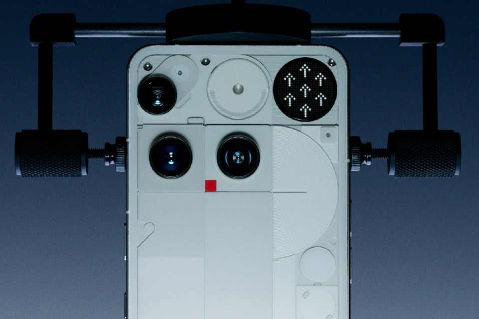 Nothing Phone 1 showcasing its transparent back design and unique LED light interface, representing innovation in smartpho...