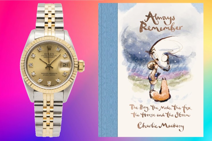 Rolex watch with a distinctive swirl pattern and mole detail, highlighting luxurious design elements in a business context.