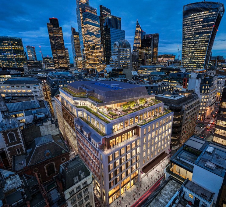 10 King William Street building exterior, showcasing its modern architecture in a bustling business district