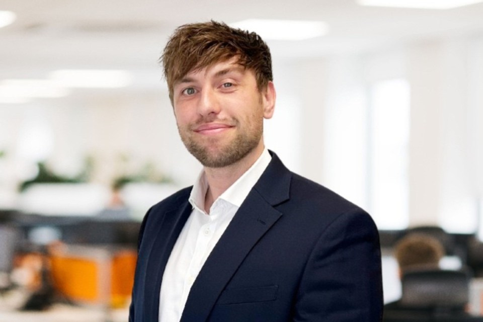 Alex Stokoes innovative graphic design showcasing a creative blend of colors and shapes for a modern business presentation