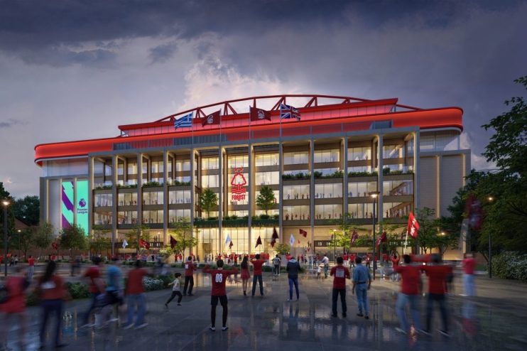 City skyline with modern architecture and bustling streets, set against a vibrant sunset, highlighting urban development t...