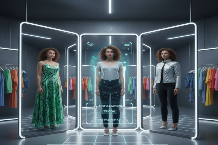 Gemini-generated digital artwork showcasing futuristic technology elements in a dynamic and vibrant composition