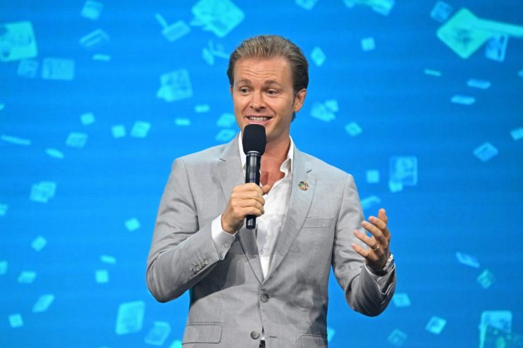 Getty Images logo on a digital screen with a blurred background, representing media and stock photography services