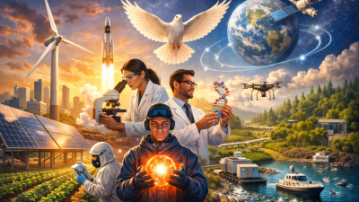 Artificial intelligence concept with a bright, futuristic cityscape symbolizing optimism and technological advancement