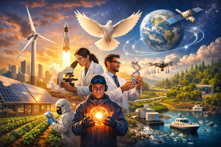 Artificial intelligence concept with a bright, futuristic cityscape symbolizing optimism and technological advancement