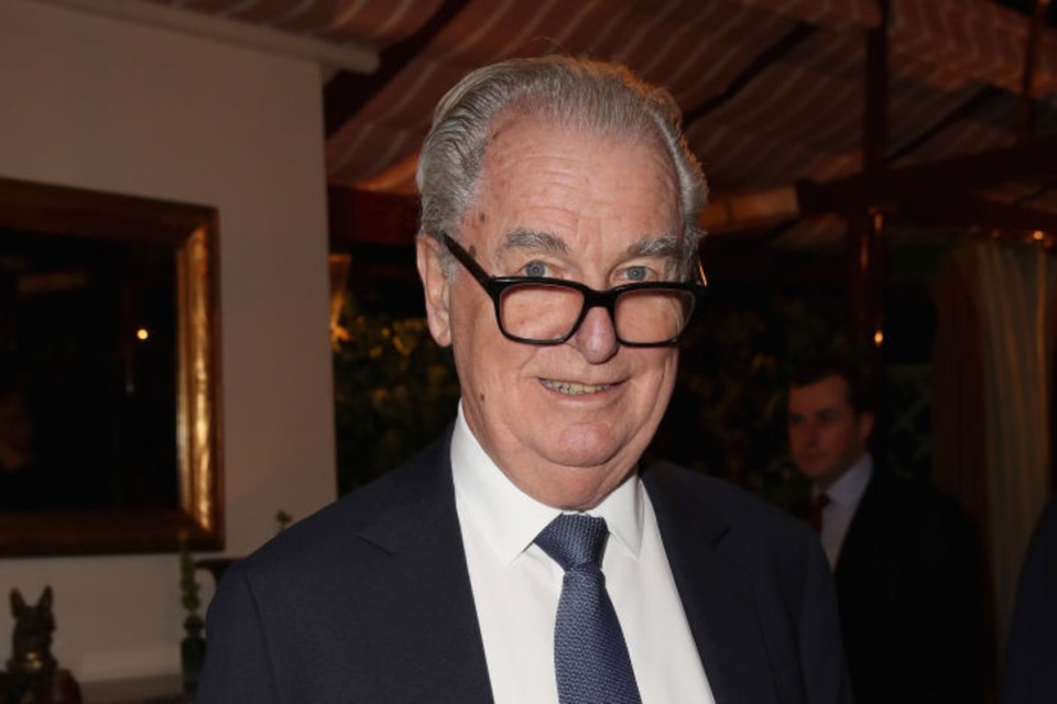 Lord Bell, founder of Bell Pottinger, in a professional setting, highlighting his impact on the public relations industry.