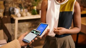 Clearpay logo prominently displayed on a vibrant background, representing financial technology in a business context.