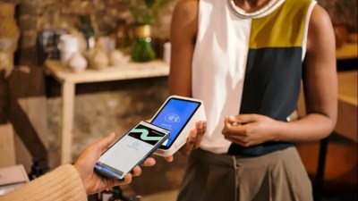 Clearpay logo prominently displayed on a vibrant background, representing financial technology in a business context.