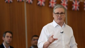 Keir Starmer addressing a crowd