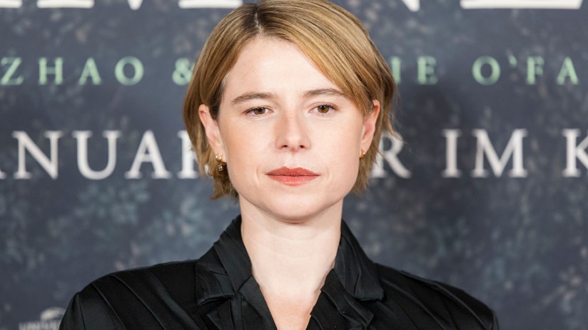 Jessie Buckley as Hamnet star in theatrical costume, showcasing her role in the acclaimed performance.