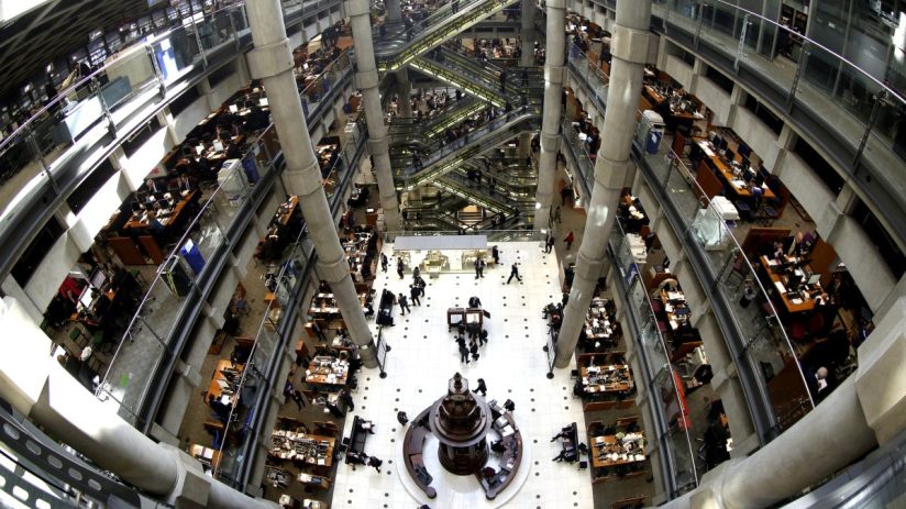 Lloyds of London building exterior showcasing iconic architecture in the financial district, highlighting business heritage