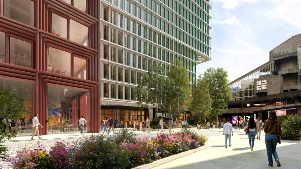 Silk Street approach highlighting urban development and business growth in a bustling city environment