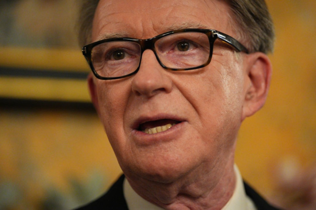 Officers have executed search warrants at two properties linked to Mandelson