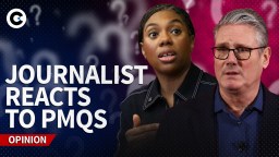 Journalist asking a question during Prime Ministers Questions session in the UK Parliament, engaging with the political de...