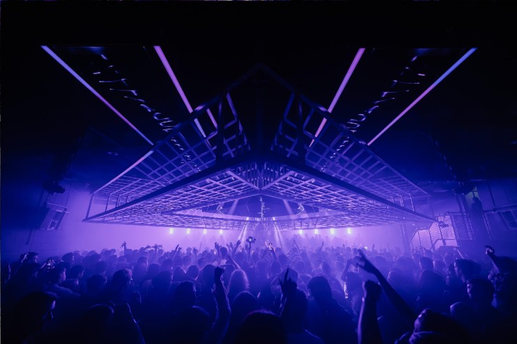 Ministry of Sounds iconic logo and vibrant club lights, showcasing the dynamic nightlife atmosphere in London