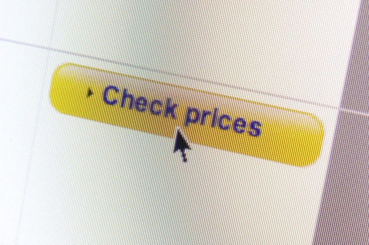 Price comparison chart showing trends in consumer goods costs for a business analysis report