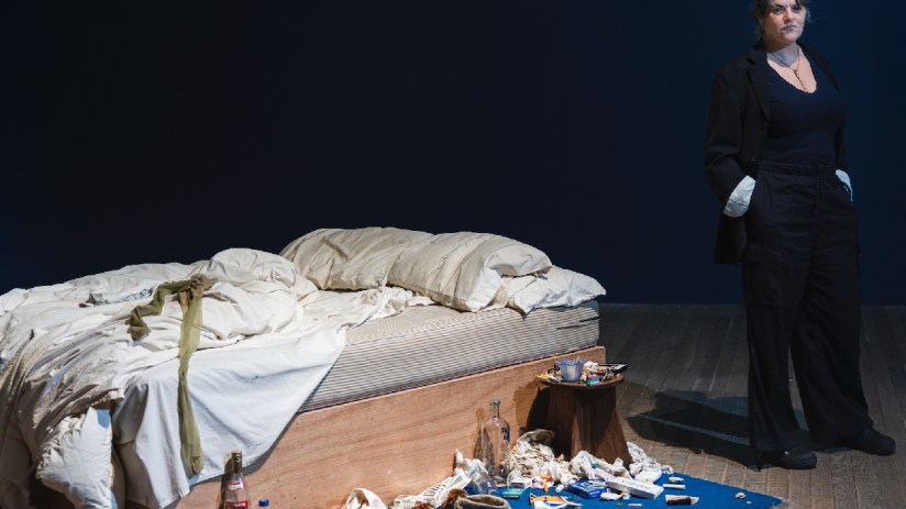 Tracey Emin artwork exhibit showcasing iconic neon sculptures and expressive paintings in a contemporary gallery setting