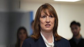 Breaking news illustration with a headline and generic business graph on a digital screen background