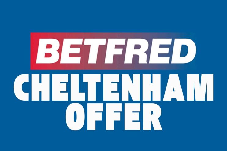 Betfred Cheltenham betting offer promotion with vibrant graphics and enticing horse racing imagery, ideal for racing enthu...