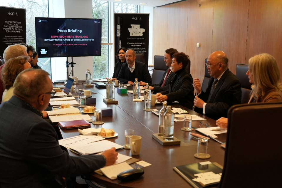 TCEB supports CITYAM event, enhancing business collaboration with vibrant cityscape backdrop and networking professionals.