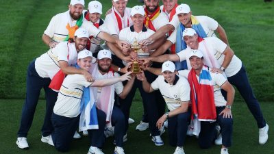 Getty Images logo on a sleek building facade under a clear sky, representing a major visual media company.