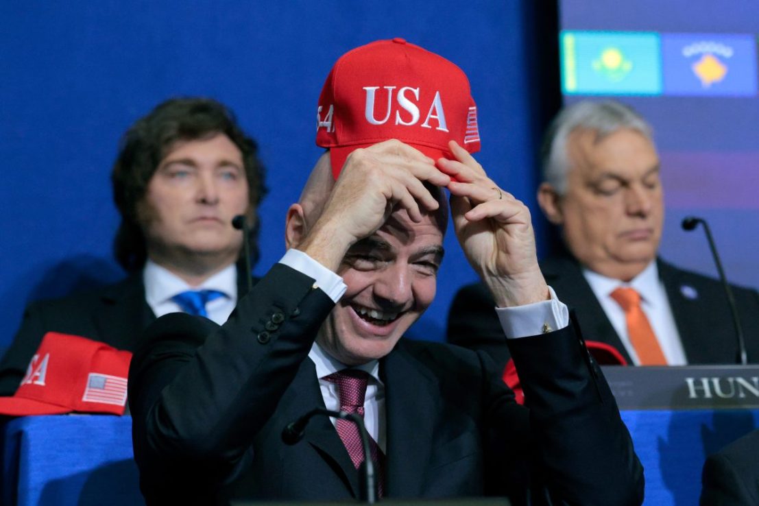 Fifa president Gianni Infantino has been cheerleading for a World Cup host actively bombing another competing nation