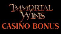 Immortal Wins Casino Bonus promotion banner featuring vibrant graphics, showcasing exclusive offers and rewards for players