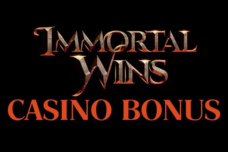 Immortal Wins Casino Bonus promotion banner featuring vibrant graphics, showcasing exclusive offers and rewards for players