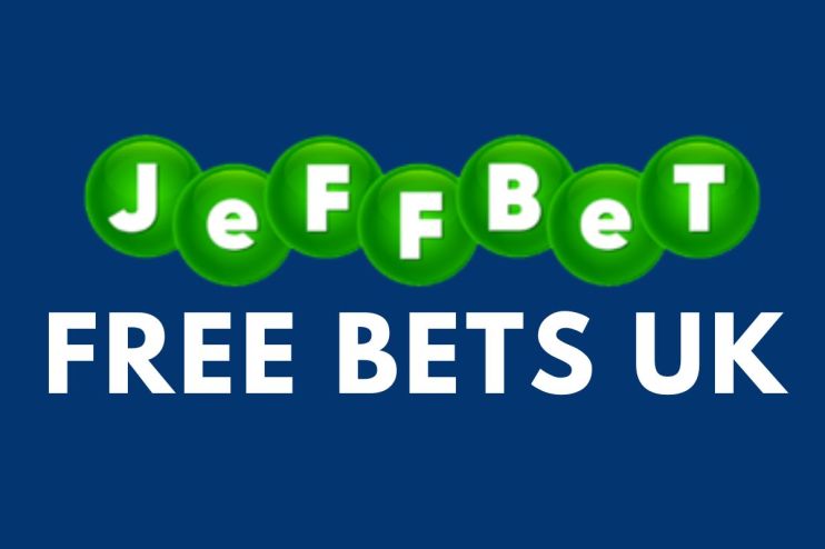 JeffBet offering free bets, featuring a vibrant design with promotional graphics and text highlighting betting offers.