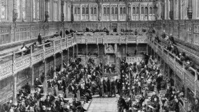 Members of Parliament engaged in a debate session in the House of Commons, highlighting UK political proceedings.