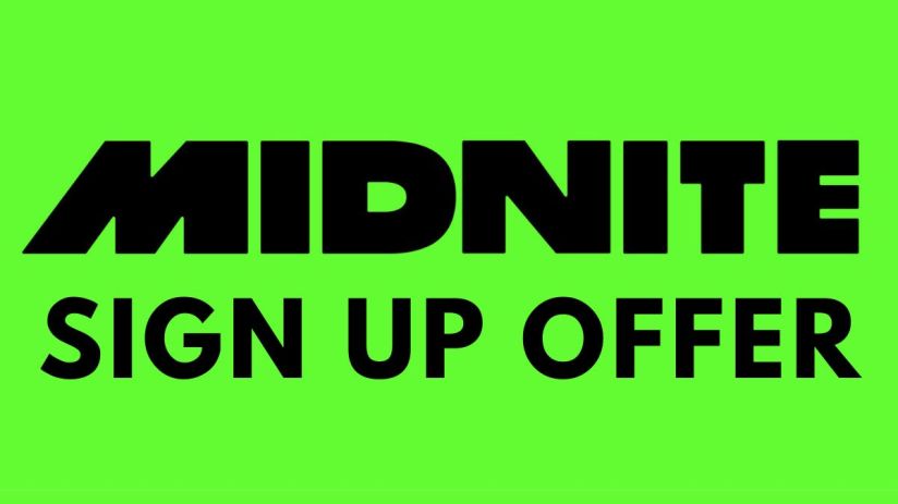 Midnite sign-up offer banner showcasing exclusive promotions for new users on a business news platform