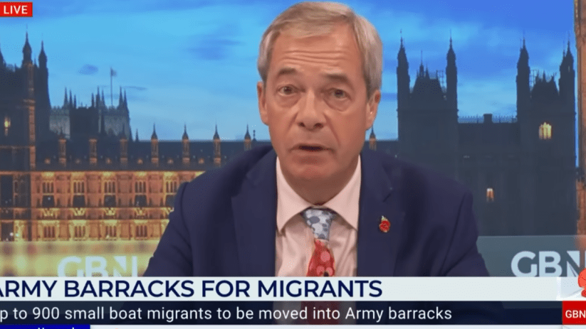 Nigel Farage speaking on GB News about Reform UKs political strategy and future plans