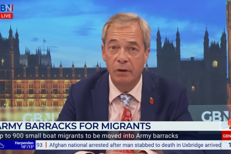 Nigel Farage speaking on GB News about Reform UKs political strategy and future plans