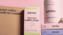 Grind coffee brand promotional imagery.