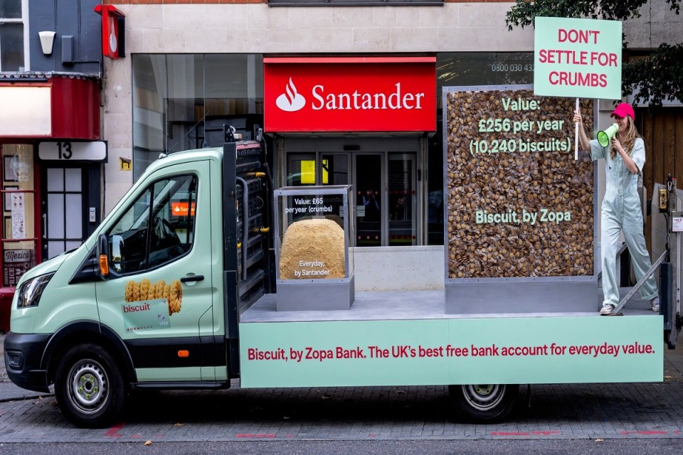 Zopa Bank storefront with modern design and branding, highlighting its role in contemporary banking services