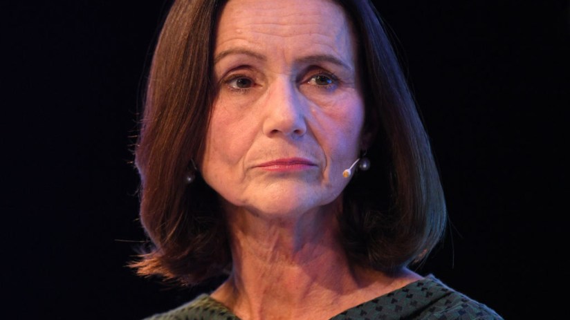 Carolyn Fairbairn appointed as new UK Chair of HSBC, smiling in a professional setting, symbolizing leadership transition